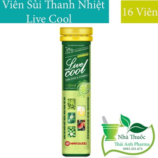 Viên Sủi Thanh Nhiệt Live Cool - Hỗ Trợ Thanh Nhiệt Giải Độc Mát Gan Tăng Sức Đề Kháng Tuýp 16 Viên