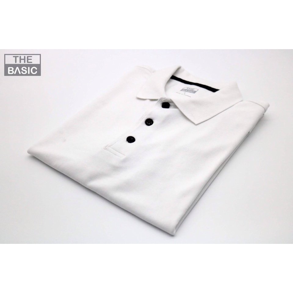 Áo Thun Nam Polo Có Cổ Hai Màu Trắng Đen Co Giãn Tốt | BigBuy360 - bigbuy360.vn