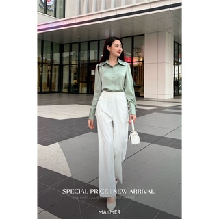 Áo sơ mi lụa basic cách điệu MAIIMER SILK SHIRT