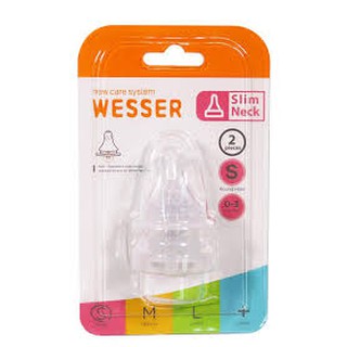 Núm ty bình sữa wesser cổ hẹp s,m,l,+
