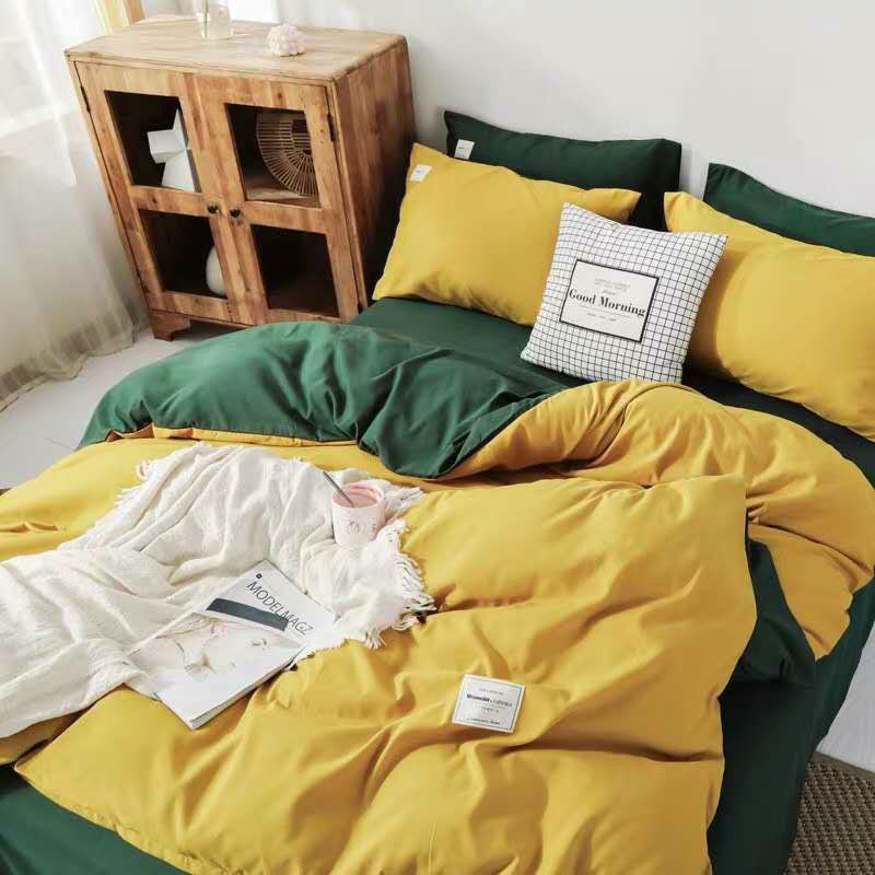 Bộ chăn ga gối đệm trải giường cotton tici bedding nhập khẩu Hàn Quốc các mẫu phối màu - drap giường (link 1)