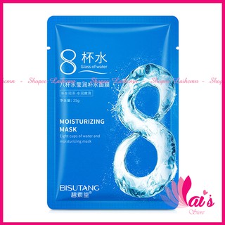 Mặt Nạ 8 Cup Water Bisutang Cấp Nước, Dưỡng Ẩm, Sạch Mụn, Vết Thâm Mụn, Trắng Da, Thu Nhỏ Lỗ Chân Lông Mask Chính Hãng