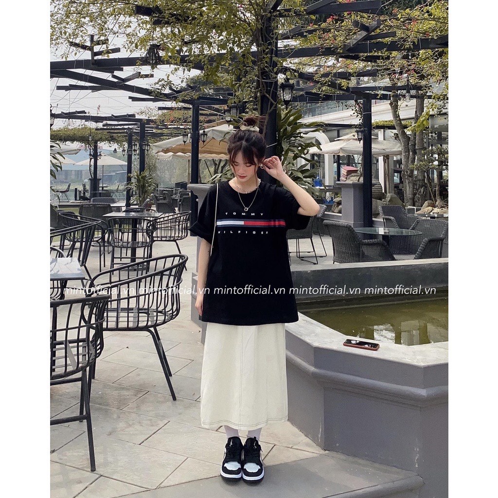 Áo thun nữ form rộng tay lỡ unisex hàn quốc đẹp bigsize giá rẻ màu vàng trắng - Áo phông nữ forrm rộng tay ngắn cổ tròn