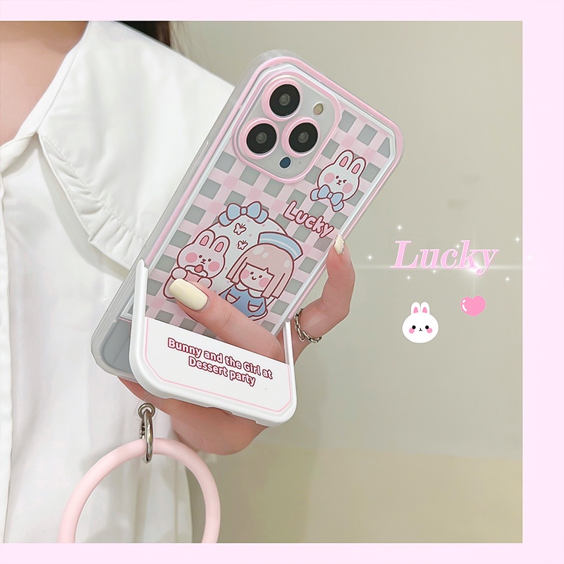 Ốp lưng iphoneỐp Điện Thoại  Kèm Giá Đỡ Tàng Hình Họa Tiết Hoạt Hình Dễ Thương Cho iphone 14 / 13Pro 12 / xs / 6 / 7 / 8PLUSDinuo case