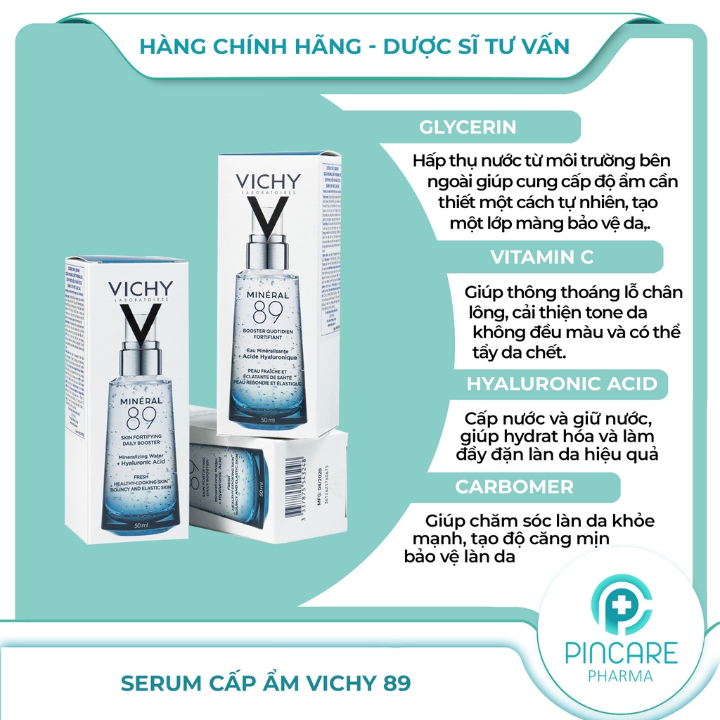 Serum cấp ẩm ViChy Mineral 89 50ml - Hàng chính hãng - Nhà thuốc PinCare