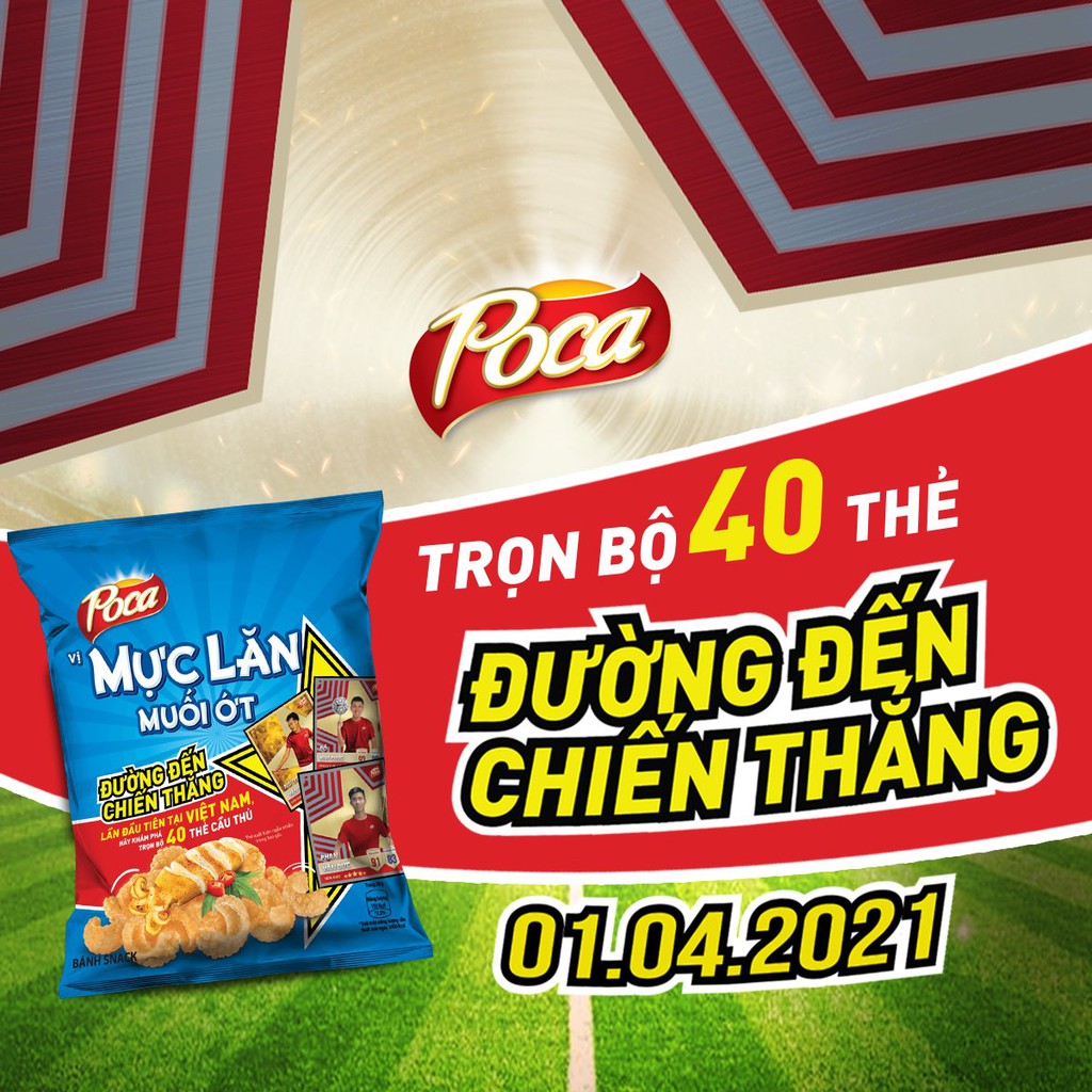 Bánh Snack Poca® Đường đến chiến thắng với hơn 40 thẻ cầu thù