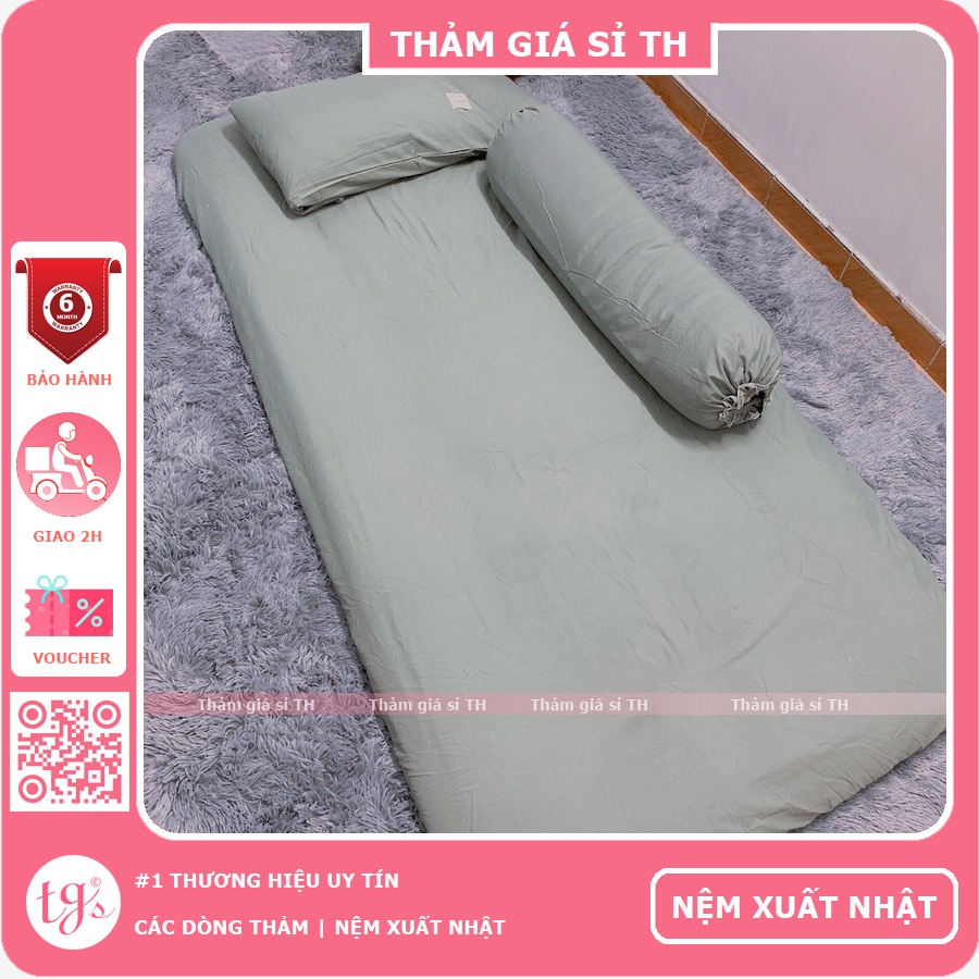 Combo Nệm + Ga nệm cho 1người và 2 người nằm, hàng dư xuất Nhật kích thước 1m6, 1m4, 1m x 2m [Hàng Cam Kết Chất Lượng]