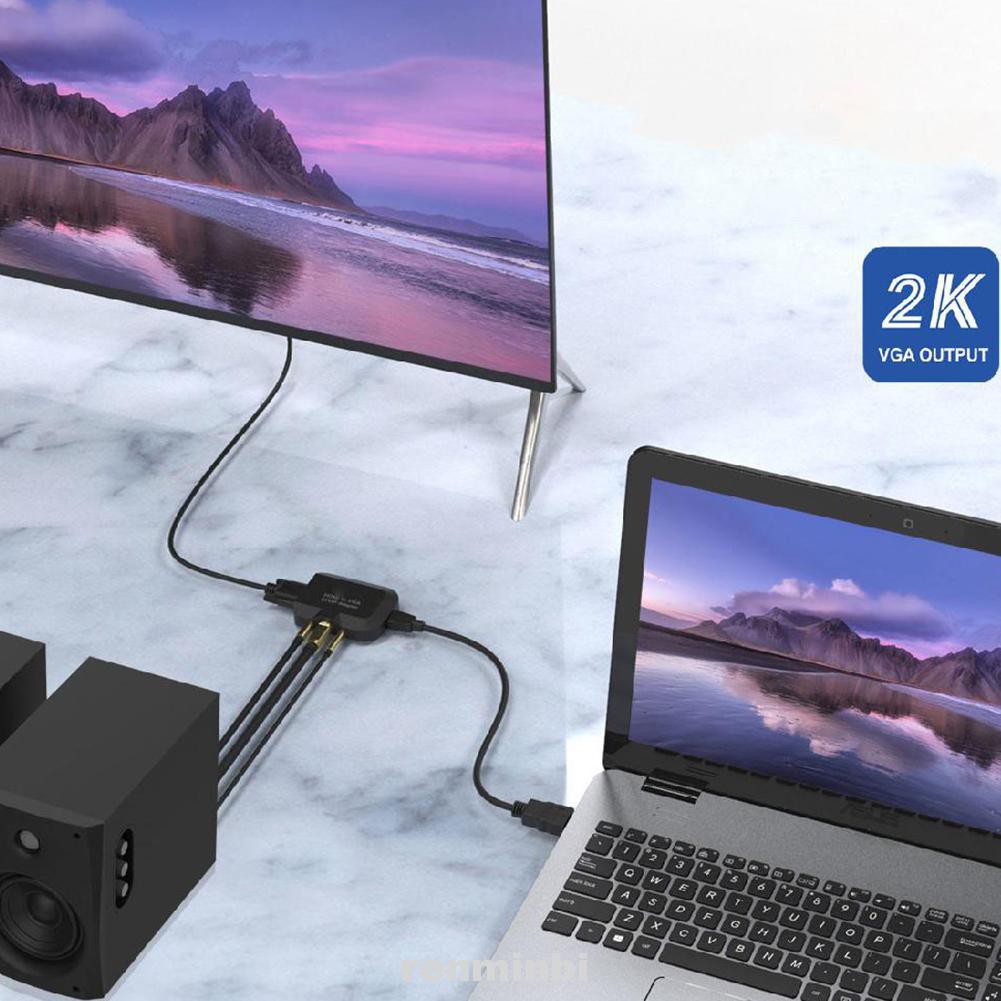 Bộ Chuyển Đổi Hdmi Sang Vga Mạ Vàng Cho Pc Laptop Với Giắc Cắm 3.5mm | BigBuy360 - bigbuy360.vn