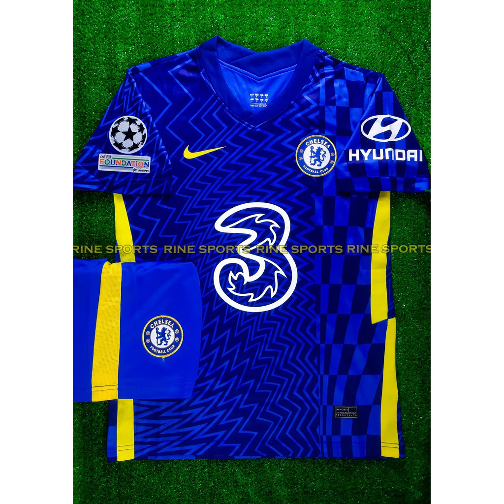 Hàng Thailand Super Bộ Áo bóng đá Chelsea xanh sân nhà chuẩn thi đấu mùa mới 2021 - 2022