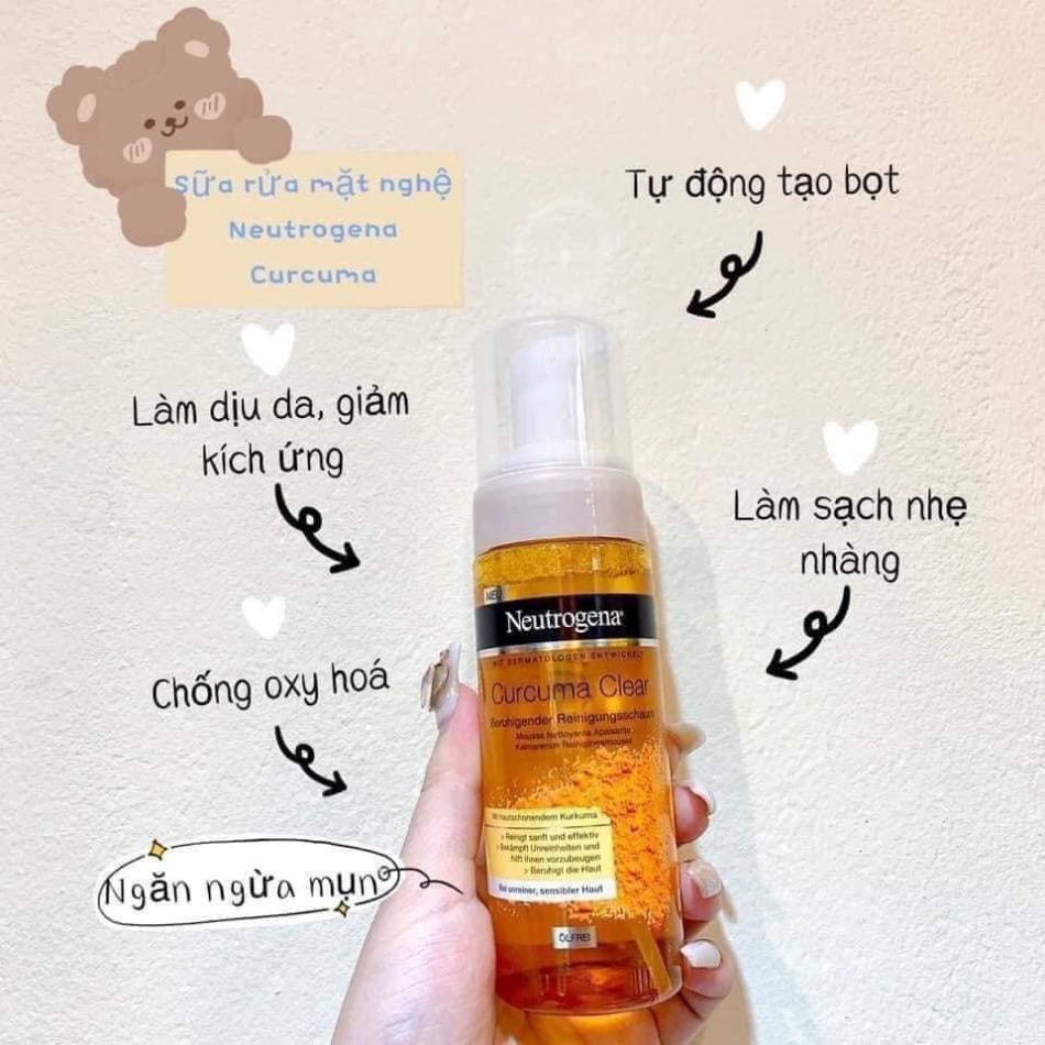 Sữa rửa mặt tạo bọt Neutrogena Nghệ Curcuma Clear 150ml