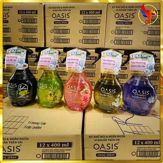 Xịt Khử Mùi Và Kháng Khuẩn trên Vải Oasis 400ml