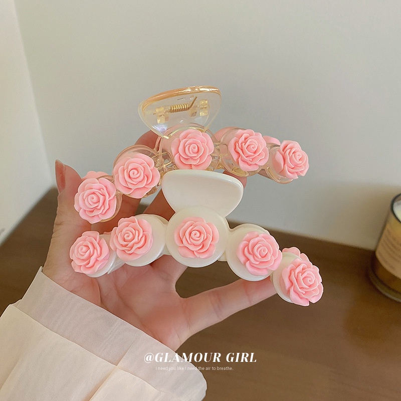 Kẹp Tóc Hình Hoa Trà/Cá Mập Dễ Thương Phong Cách Hàn Quốc Cho Nữ