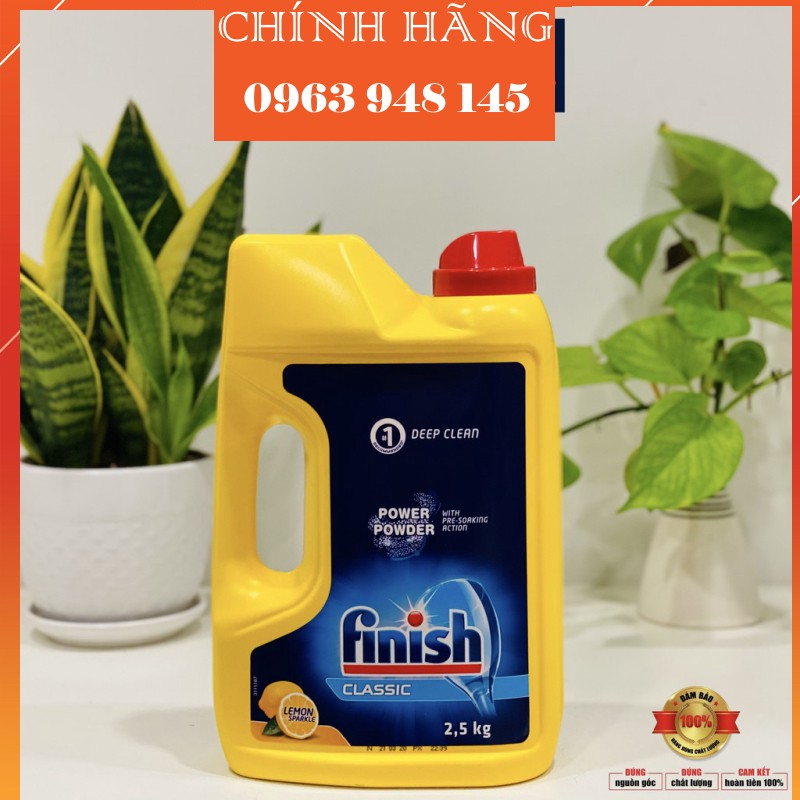 Bột rửa bát Finish Classic 2.5kg / can