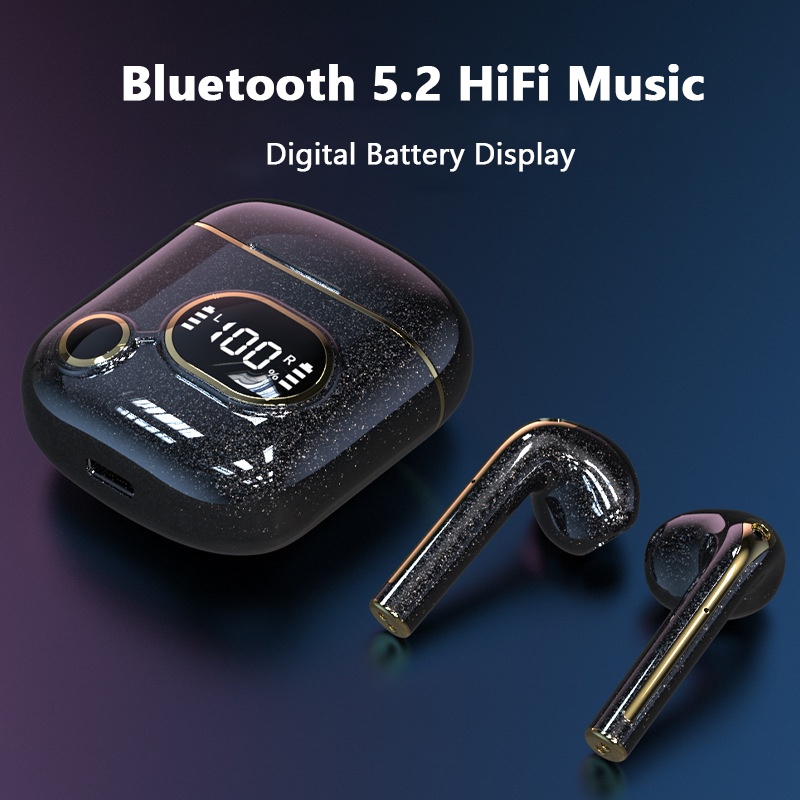 Tai nghe không dây Màn Hình LED Cảm Ứng Hexu Mini TWS 5.2 Kèm Mic