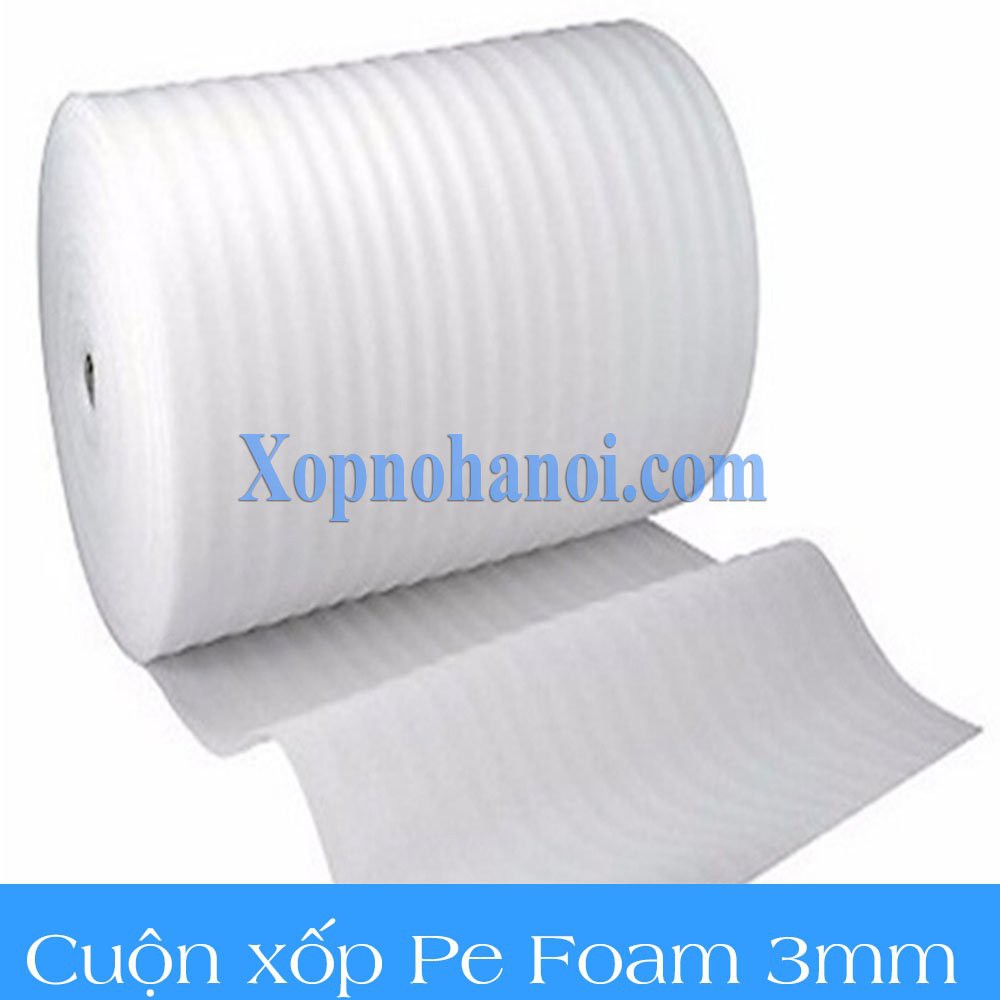 Cuộn mút xốp PE Foam dày (2mm3mm*1.02m *150m) và (3mm*1.02m *100m) Xốp Chống Sốc, Cách nhiệt, Lót sàn gỗ