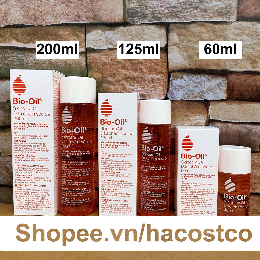 Dầu chăm sóc da Bio-Oil Skincare Oil 200ml , 125ml , 60ml Nam Phi - Bio Oil làm mờ sẹo và giảm rạn da