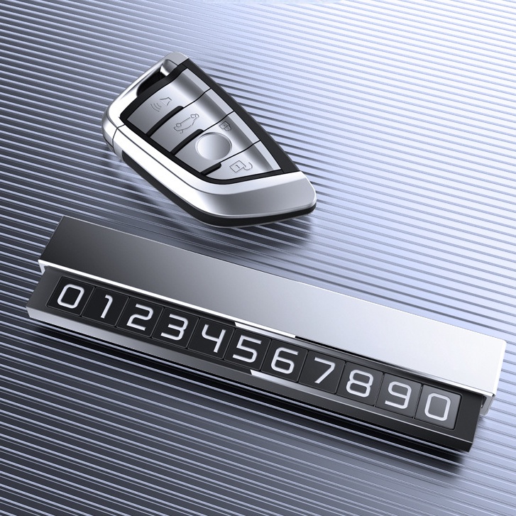 Bảng Ghi Số Điện Thoại Đỗ Xe Tạm Thời Bằng Kim Loại Thiết Kế Sáng Tạo Cho Xe Hơi