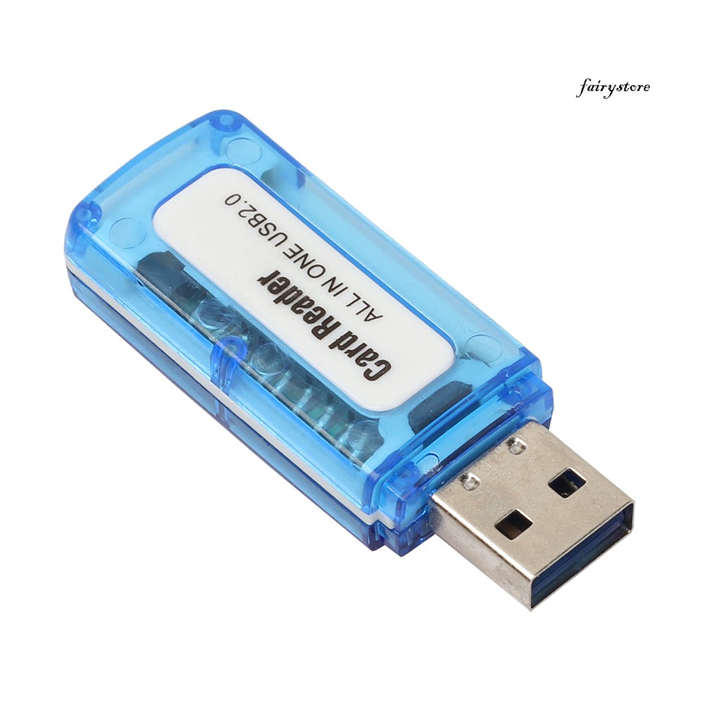 Fs 1 Đầu Đọc Thẻ Nhớ Usb 2.0 4 Trong 1 Cho M2 Sd Sdhc Dv Micro Sd Tf