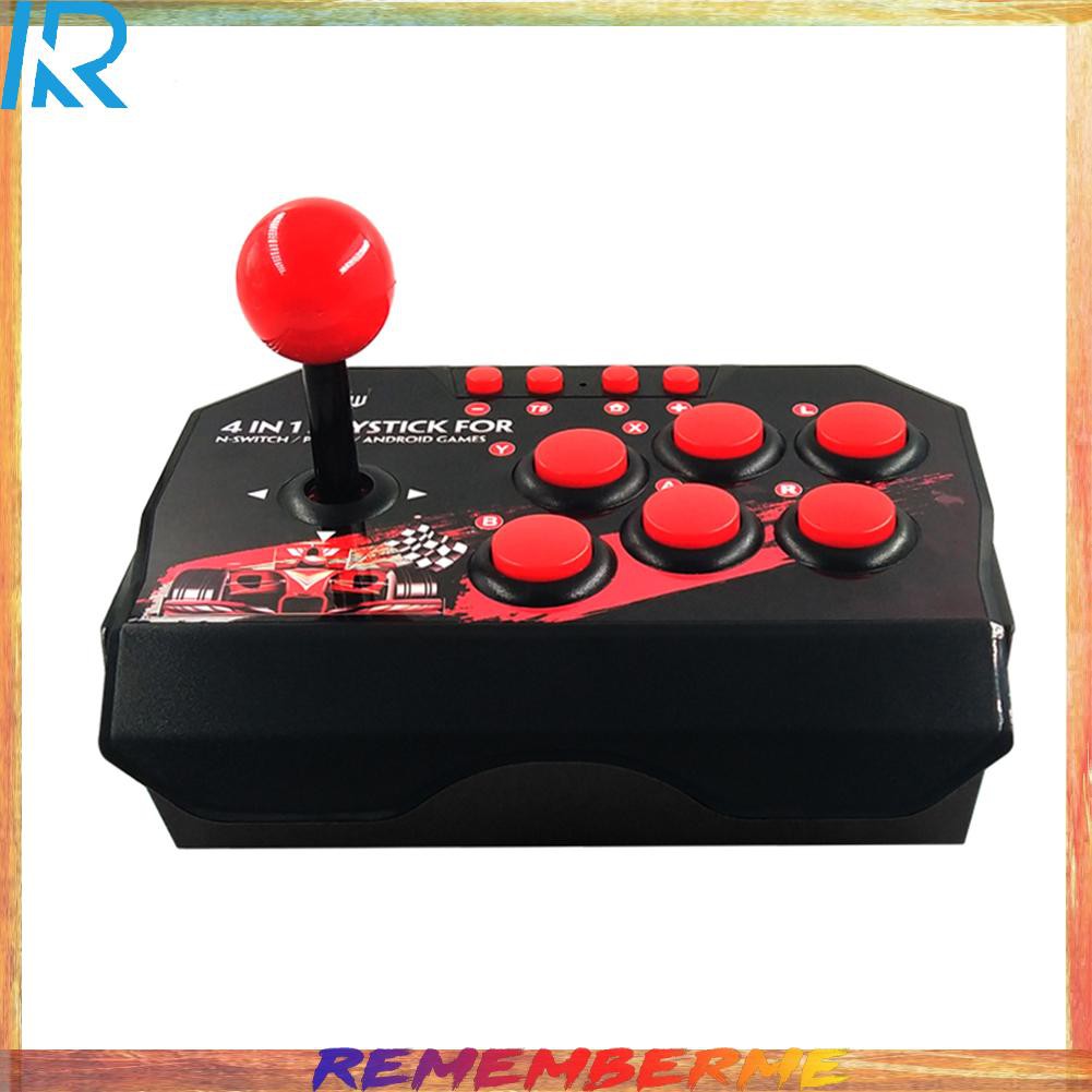 4-in-1 Retro Arcade Game Joystick Station USB Wired TURBO Rocker Controller