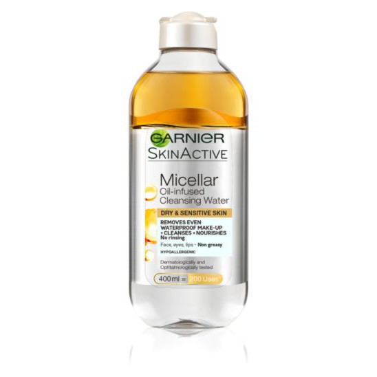 Nước tẩy trang garnier pháp 400ml, 125ml dầu vàng nắp trắng | BigBuy360 - bigbuy360.vn