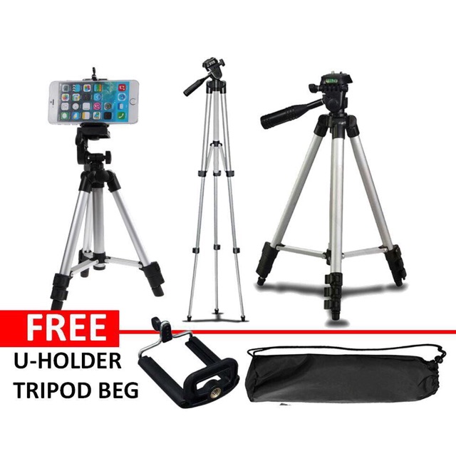 Chân máy chụp hình tripod TF3110 + đầu kẹp điện thoại