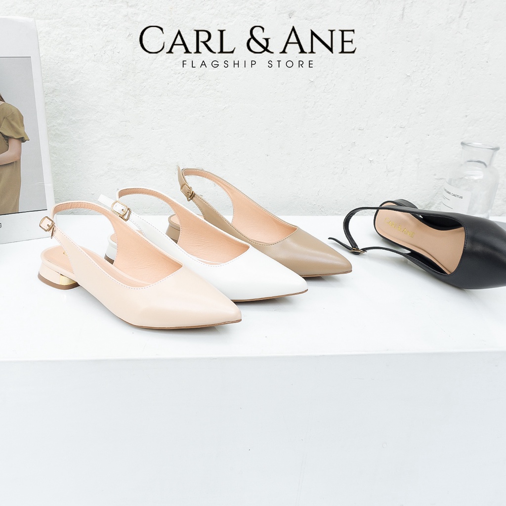 Carl & Ane - Giày cao gót mũi nhọn thời trang công sở màu đen - CL025