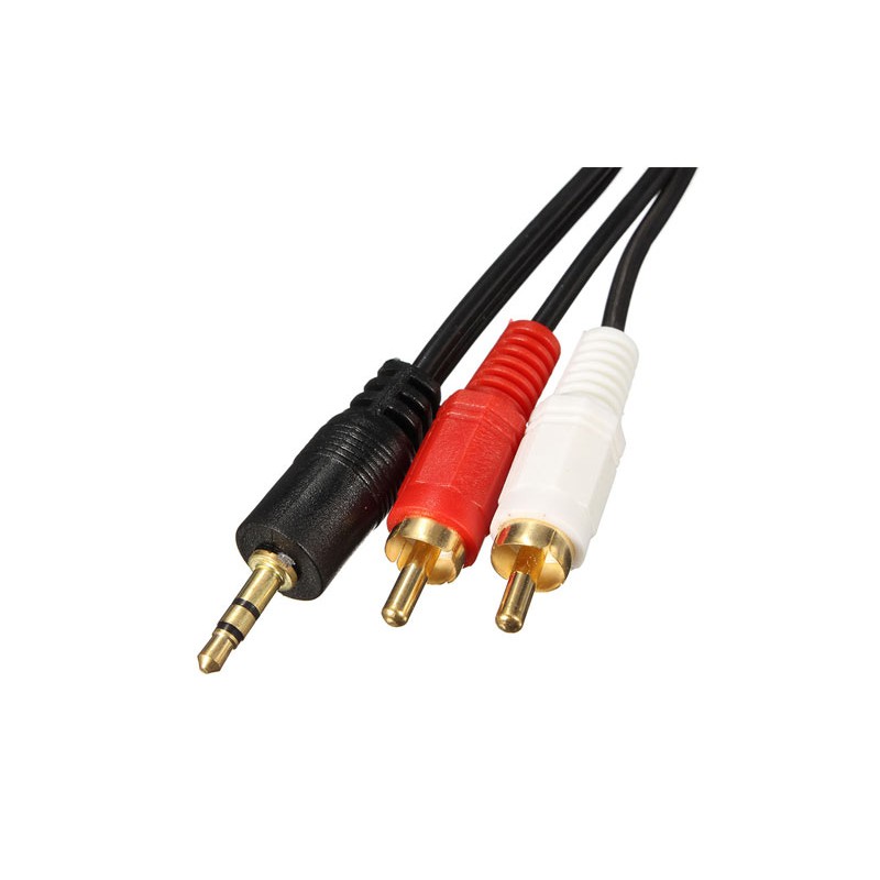 Cáp audio 1 đầu 3.5mm ra 2 đầu bông sen dài 1.5m