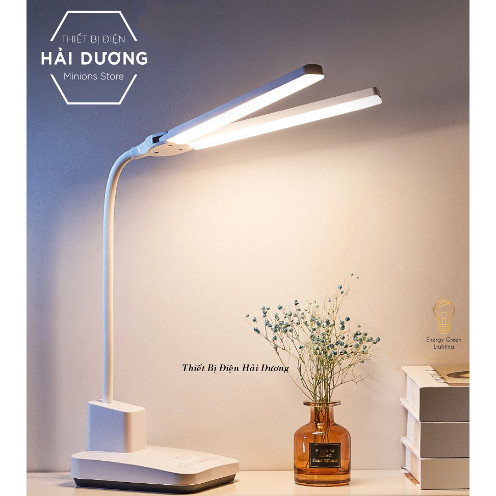 Đèn Bàn LED 2 Đầu Chiếu Sáng DB-1928 - 3 Chế Độ Ánh Sáng - Xoay 180 Độ Thay Đổi Góc Chiếu Sáng Linh Hoạt