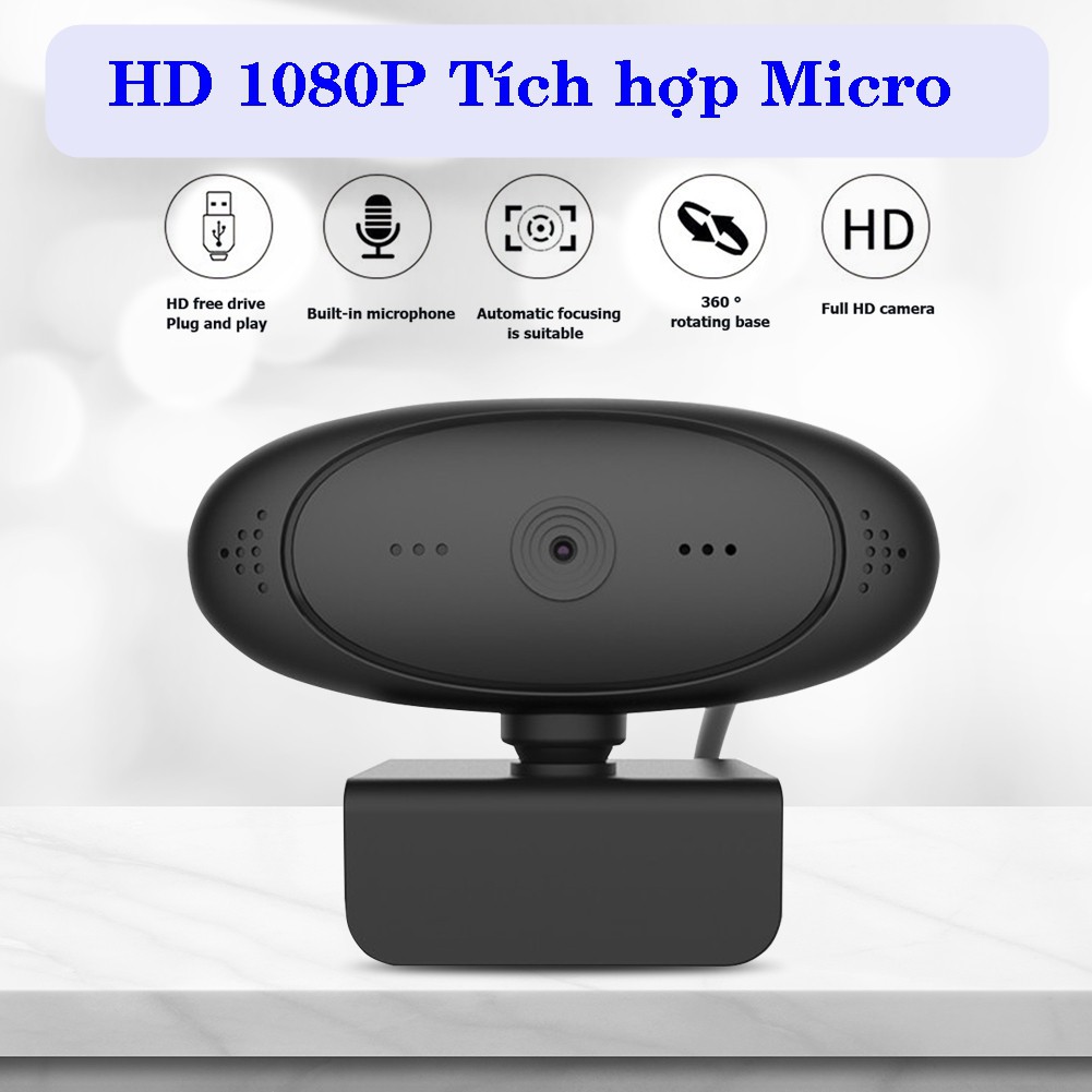 Webcam Máy Tính Laptop Tích Hợp Mic - Học Làm Việc Online (Bảo hành 12 tháng)