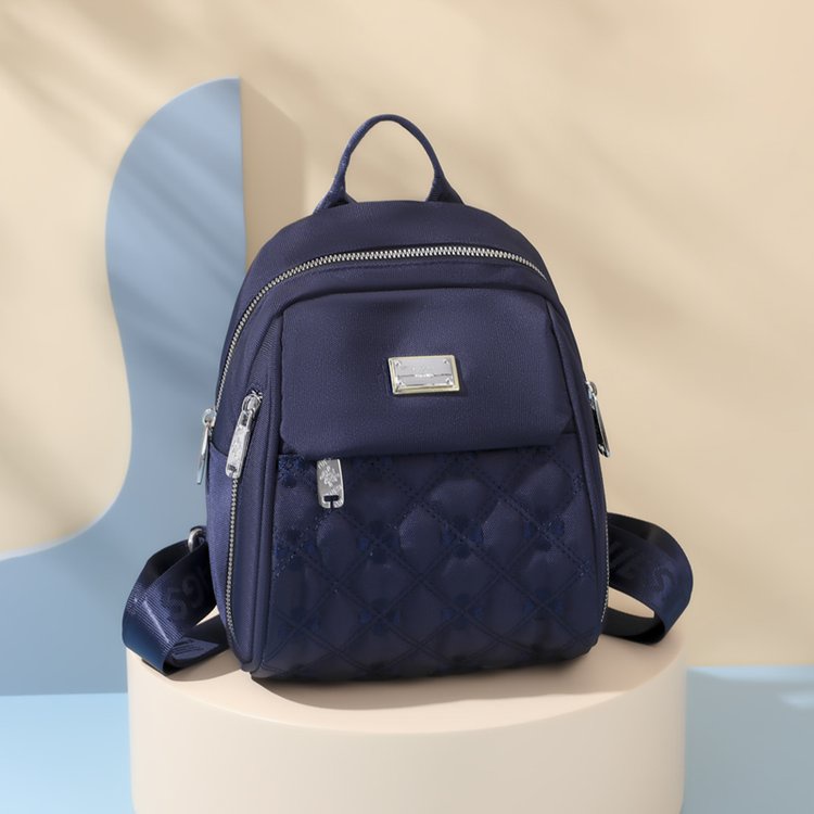 Ba Lô Đeo Vai Hình Vuông Nhiều Ngăn Bằng Vải Nylon Gọn Nhẹ Chống Thấm Nước Đa Năng Cho Nữ