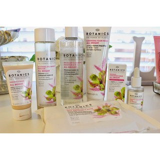 [100% AUTH, full bill UK] Dòng dưỡng trắng da BOOTS BOTANICS ALL BRIGHT RADIANCE srm/kem ngày/ kem đêm/ kem mắt