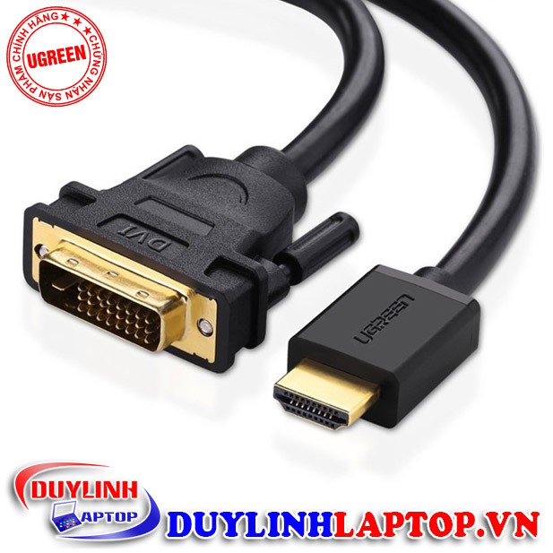 Cáp chuyển HDMI to DVI (24+1) dài 10m chính hãng UGREEN 10138 - Cáp HDMI to DVI (24+1) chất lượng cao