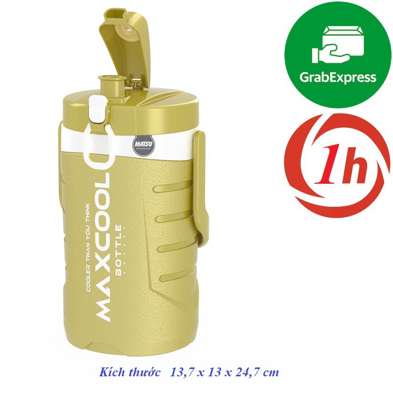 Bình giữ nhiệt Max Cool Nhựa Duy Tân dung tích 1.5L - Kích thước 13,7 x 13 x 24,7 cm