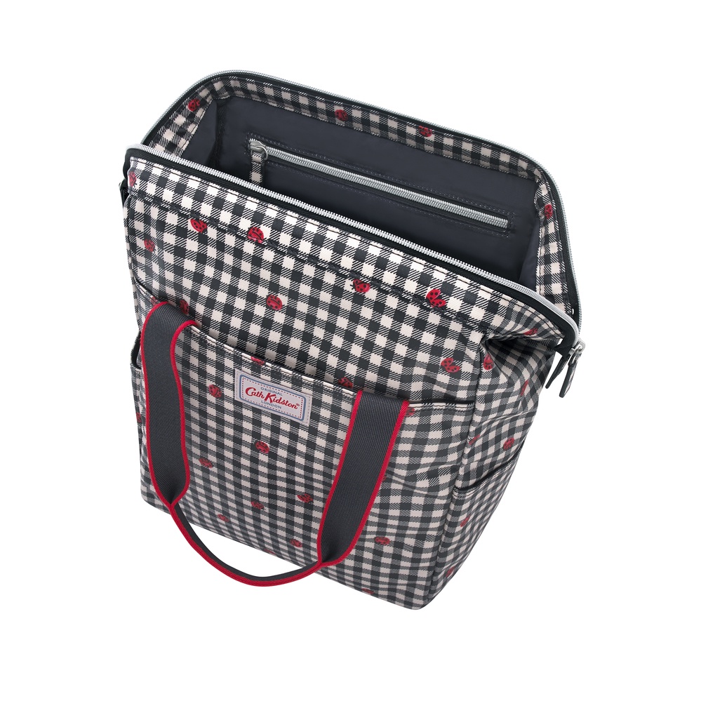 Cath Kidston - Balo bỉm sữa Nappy Bags Ladybug Gingham - 995023 - Stone Charcoal