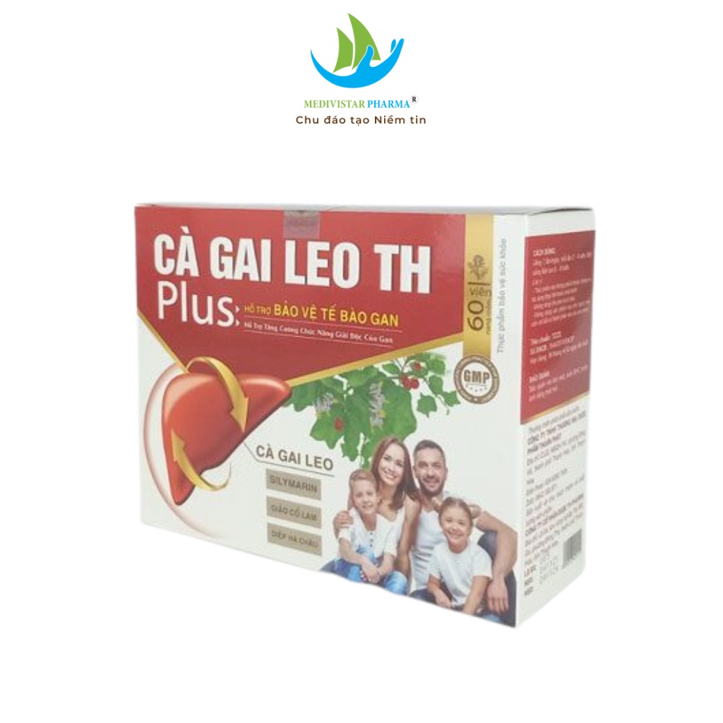 Giải Độc Gan Cà Gai Leo TH MEDIVISTAR PHARMA Hỗ Trợ Tăng Cường Chức Năng Gan - Hộp 60 Viên