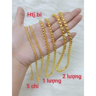 dây chuyền mạ vàng chữ công nam nữ đều đêo được kiểu dáng đơn giản cực sang bền màu htj