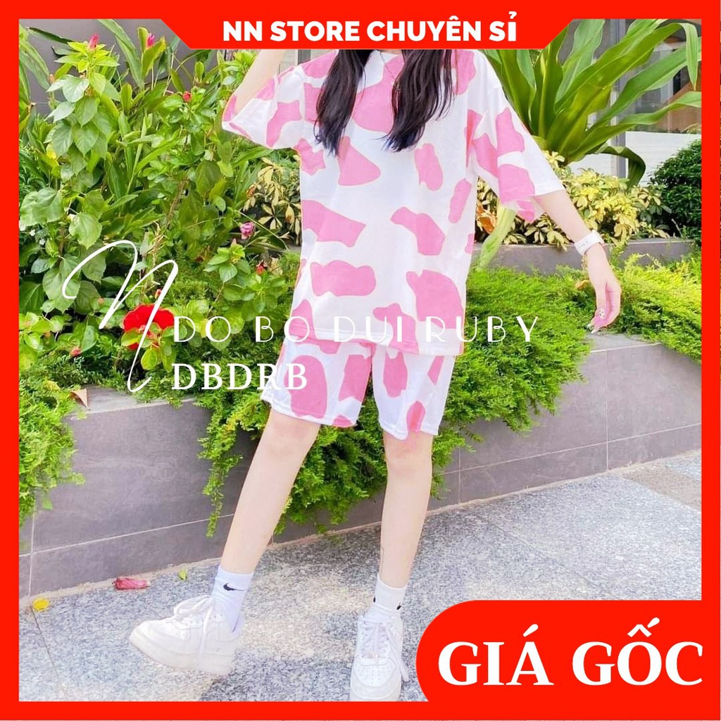 Đồ bộ bò sữa từ 5kg đến 70kg vải thun mềm mịn mát in hình dễ thương cho bé trai bé gái, nam nữ và người lớn