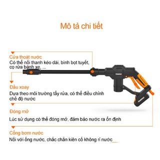 Máy rửa xe Lithium áp lực cao