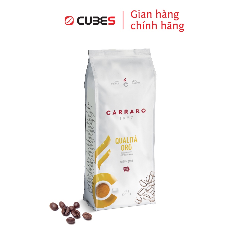 Cà phê hạt Carraro Qualità Oro 500g - Nhập khẩu từ Ý