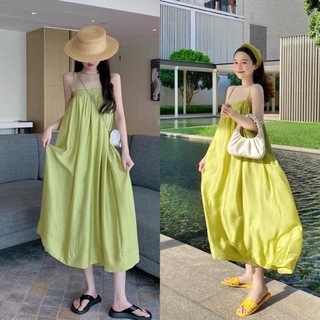 [FREESHIP - HÀNG LOẠI 1] VÁY MAXI ĐẦM MAXI 2 DÂY XANH SIÊU XINH