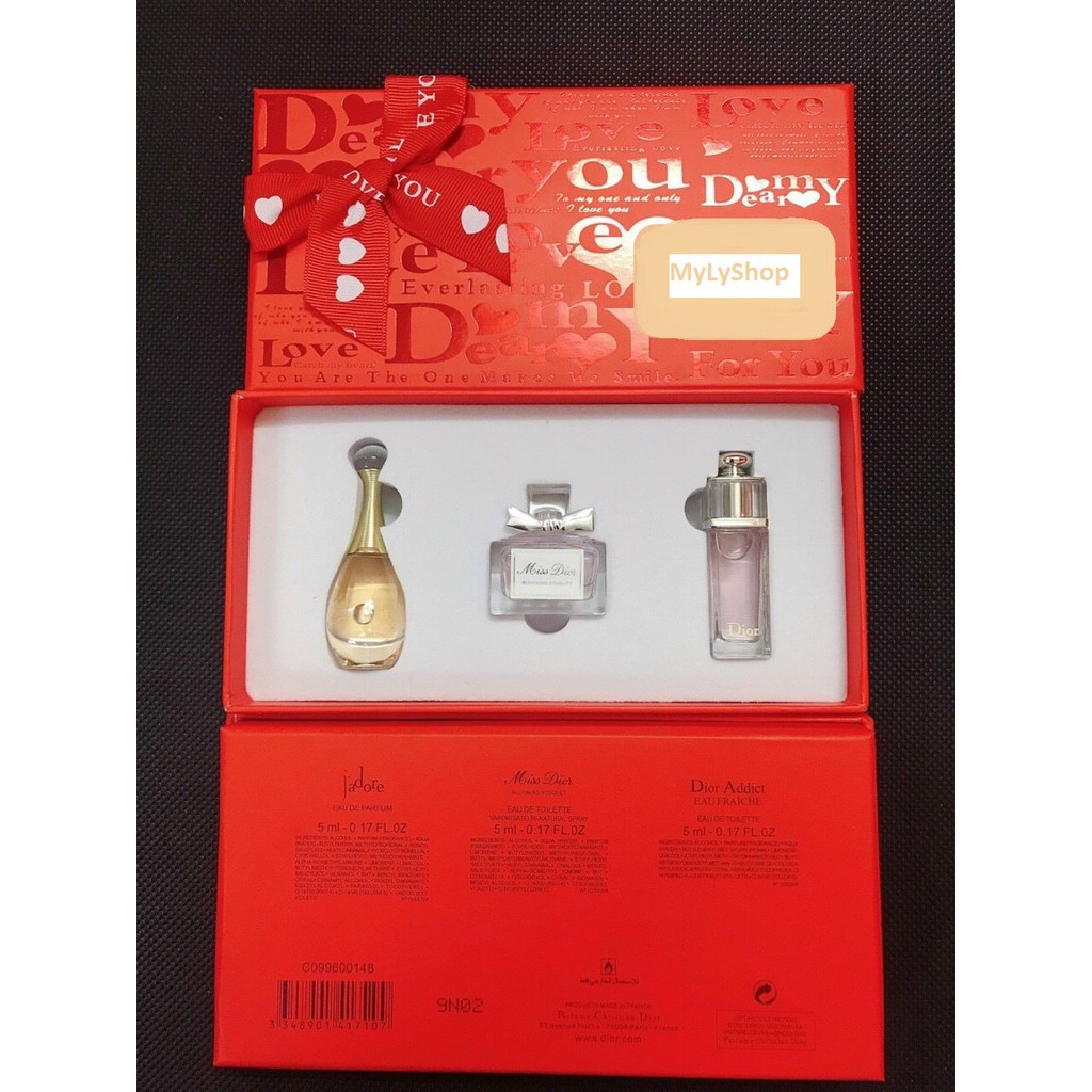 Gift Set Nước Hoa Dior Mini 3 Chai Pháp