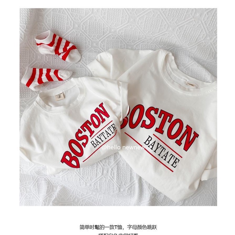 Áo thun ngắn tay dáng rộng thời trang cho bé trai