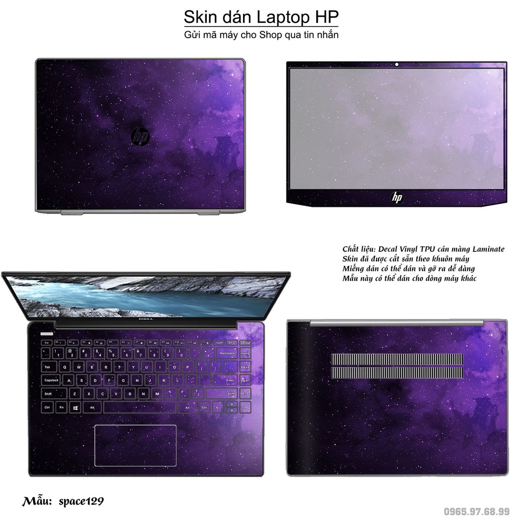 Skin dán Laptop HP in hình không gian nhiều mẫu 22 (inbox mã máy cho Shop)