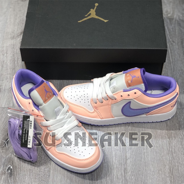 [ Su Sneaker ] Giày Jordan 1 Low SE Arctic Punch , JD Hồng Tím cổ thấp ( Full box )