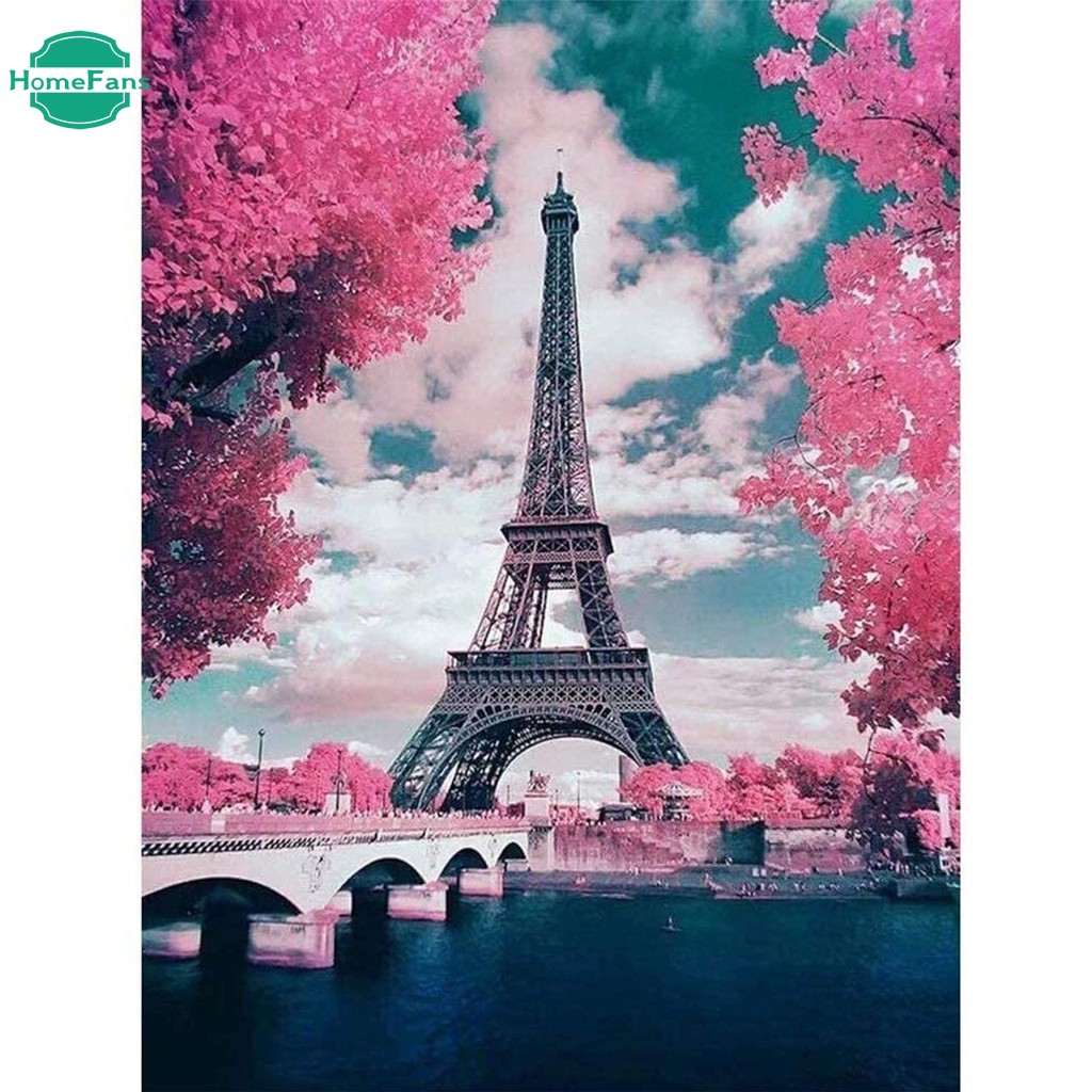 Set tranh đính đá tự làm nhiều màu sắc 30x40cm