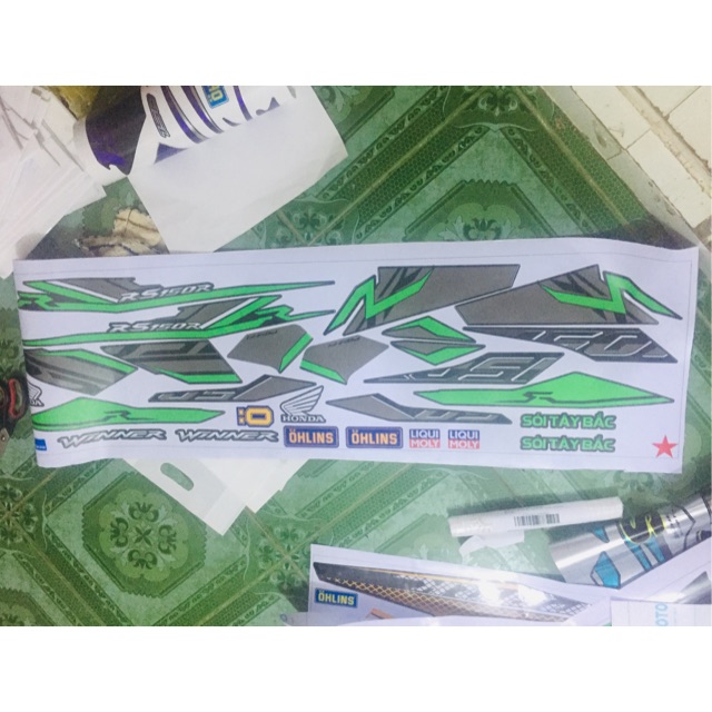 Tem rời winer dán xe đen nhám tem 3 lớp ko bay màu