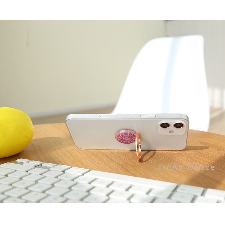 Giá đỡ điện thoại các chòm sao cung hoàng đạo, giá đỡ dạng nhẫn mạ vàng | BigBuy360 - bigbuy360.vn