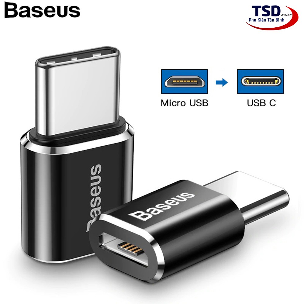Đầu Chuyển Micro USB Sang Type C Baseus Chính Hãng