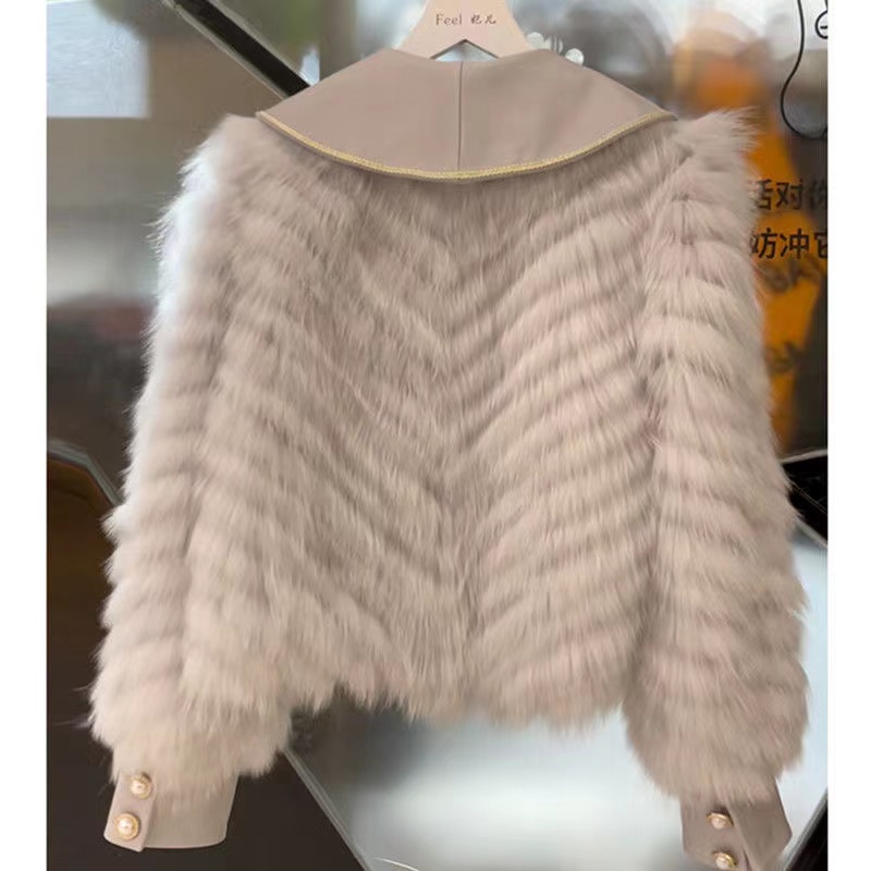 2021 áo khoác trẻ em ghép lông mới mùa thu đông