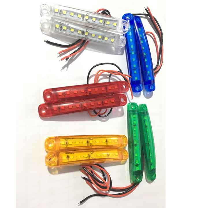 2 Đèn Led RGB 9 Mắt Siêu Sáng 10 Cm Tiện Lợi Thắp Sáng Trang Trí